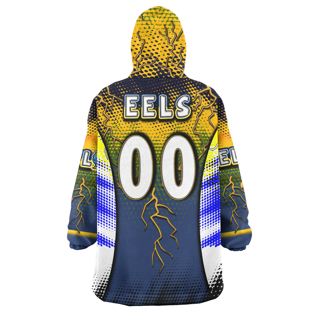 Eels Rugby Snug Hoodie - Custom Eels Rugby League Final Series Champions Personalised Name And Number Wearable Blanket Hoodie - Vibe Hoodie Shop