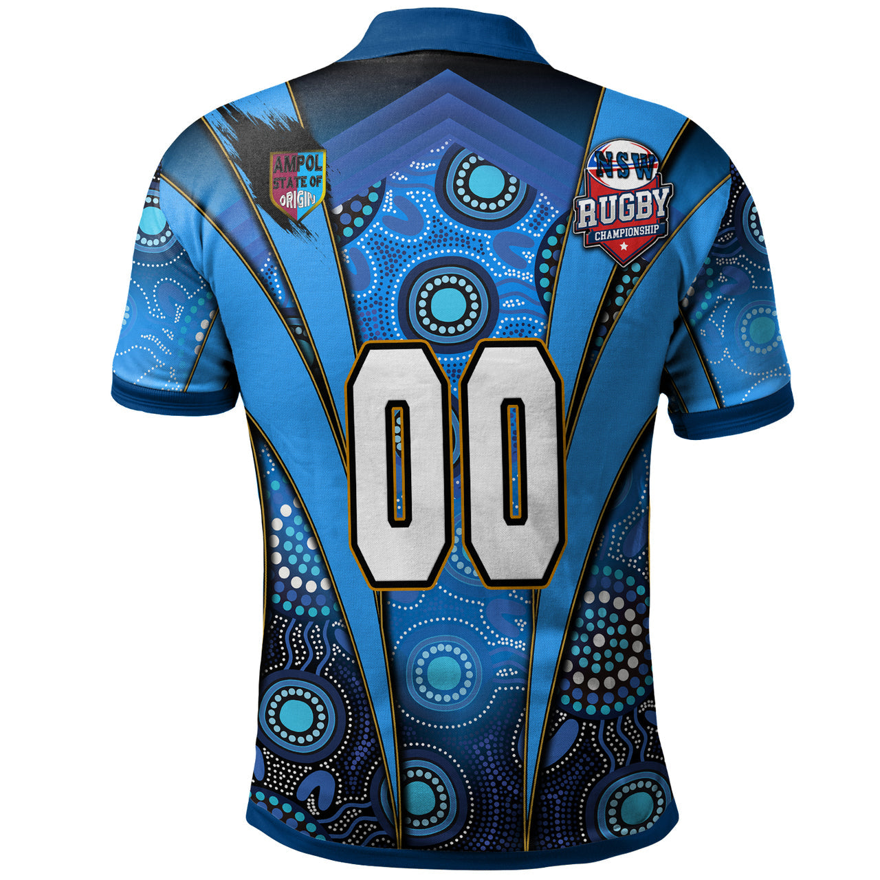 New South Wales Rugby League Team Polo Shirt - Custom New South Wales Blues Mascot With Aboriginal Art STATE OF ORIGIN Polo Shirt RLT12 - Vibe Hoodie Shop