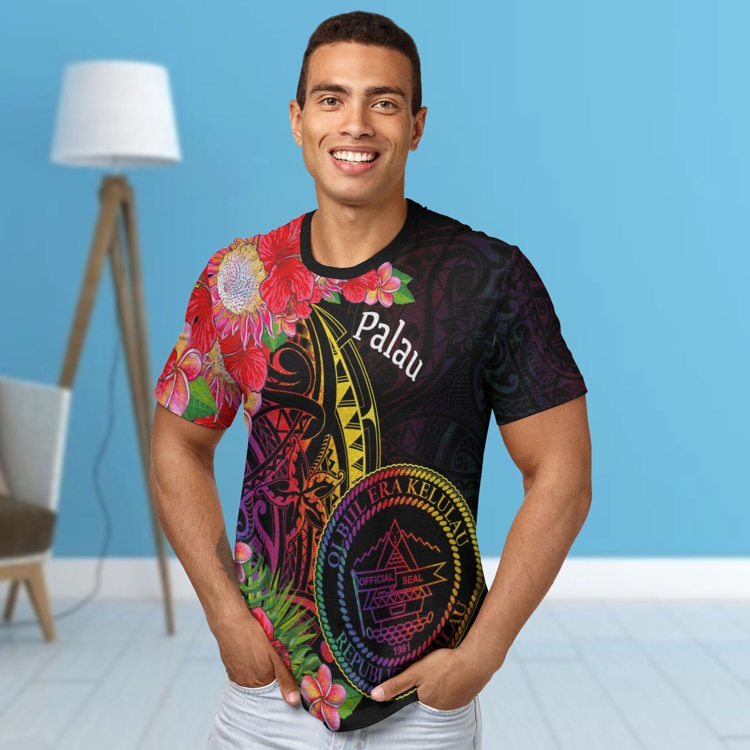 Palau T shirt - Tropical Hippie Style - Vibe Hoodie Shop