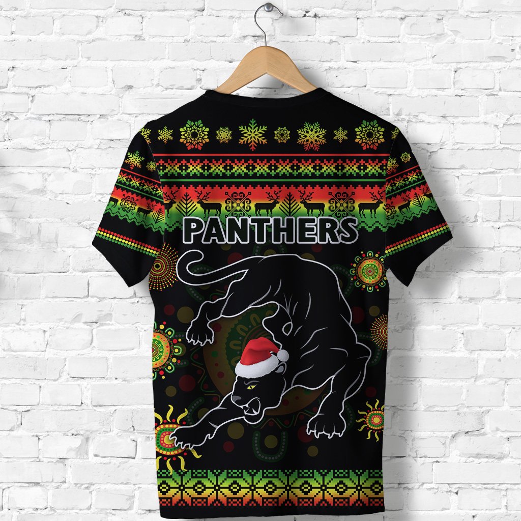 Penrith Panthers Christmas T shirt Indigenous - Vibe Hoodie Shop