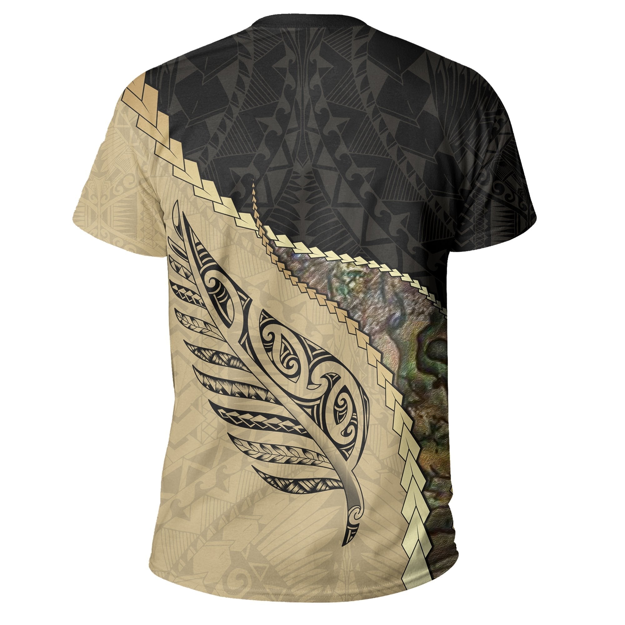 Maori Silver Fern T shirt, Paua Shell Shirt - Signatrue - Vibe Hoodie Shop