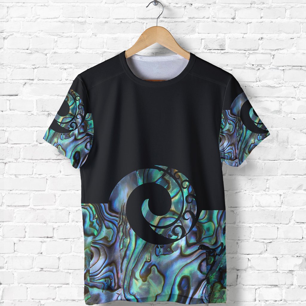 New Zealand Shirt, Paua Shell Koru T shirt - Vibe Hoodie Shop