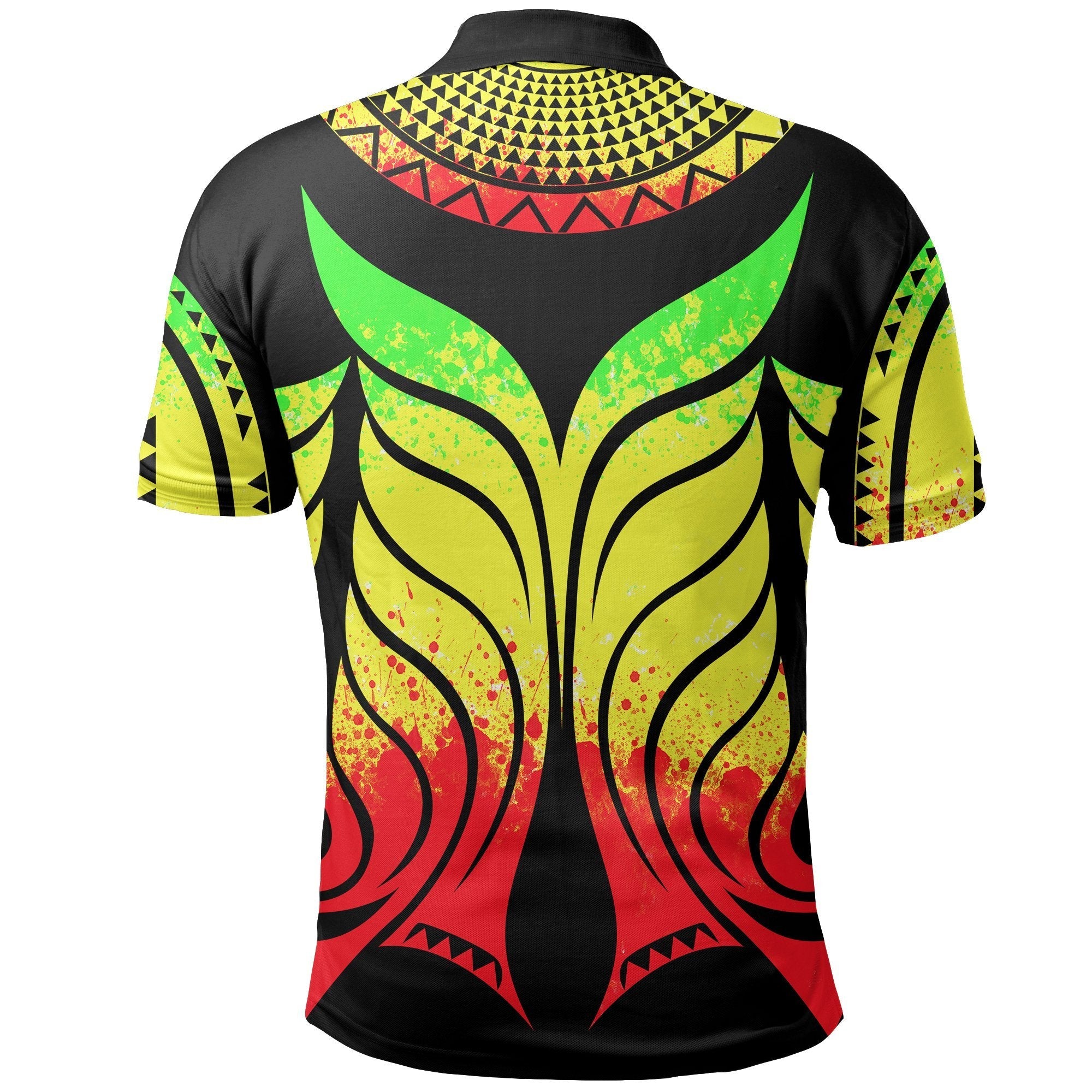 Yap Tribal Tattoo Polo Shirt Reggage - Vibe Hoodie Shop