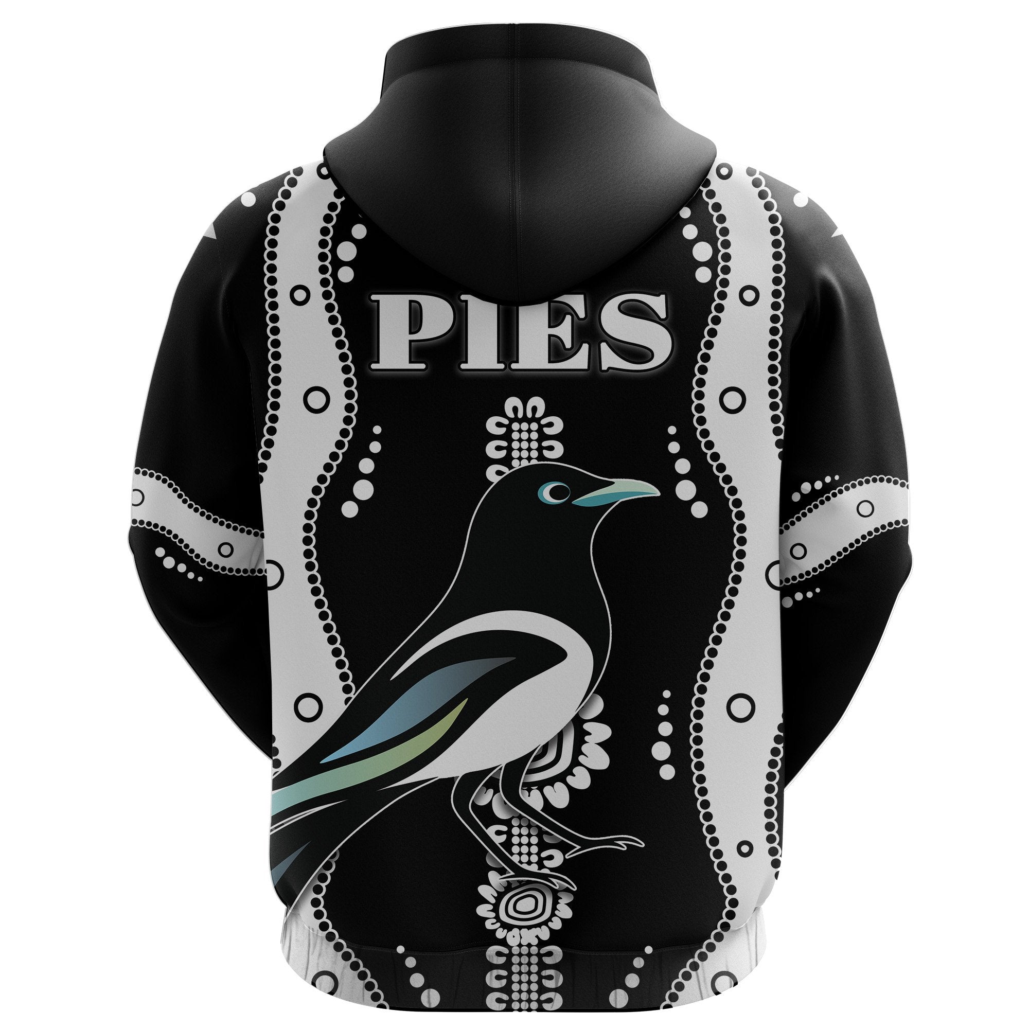 (Custom Personalised) Collingwood Hoodie Pies Indigenous - Black - Vibe Hoodie Shop