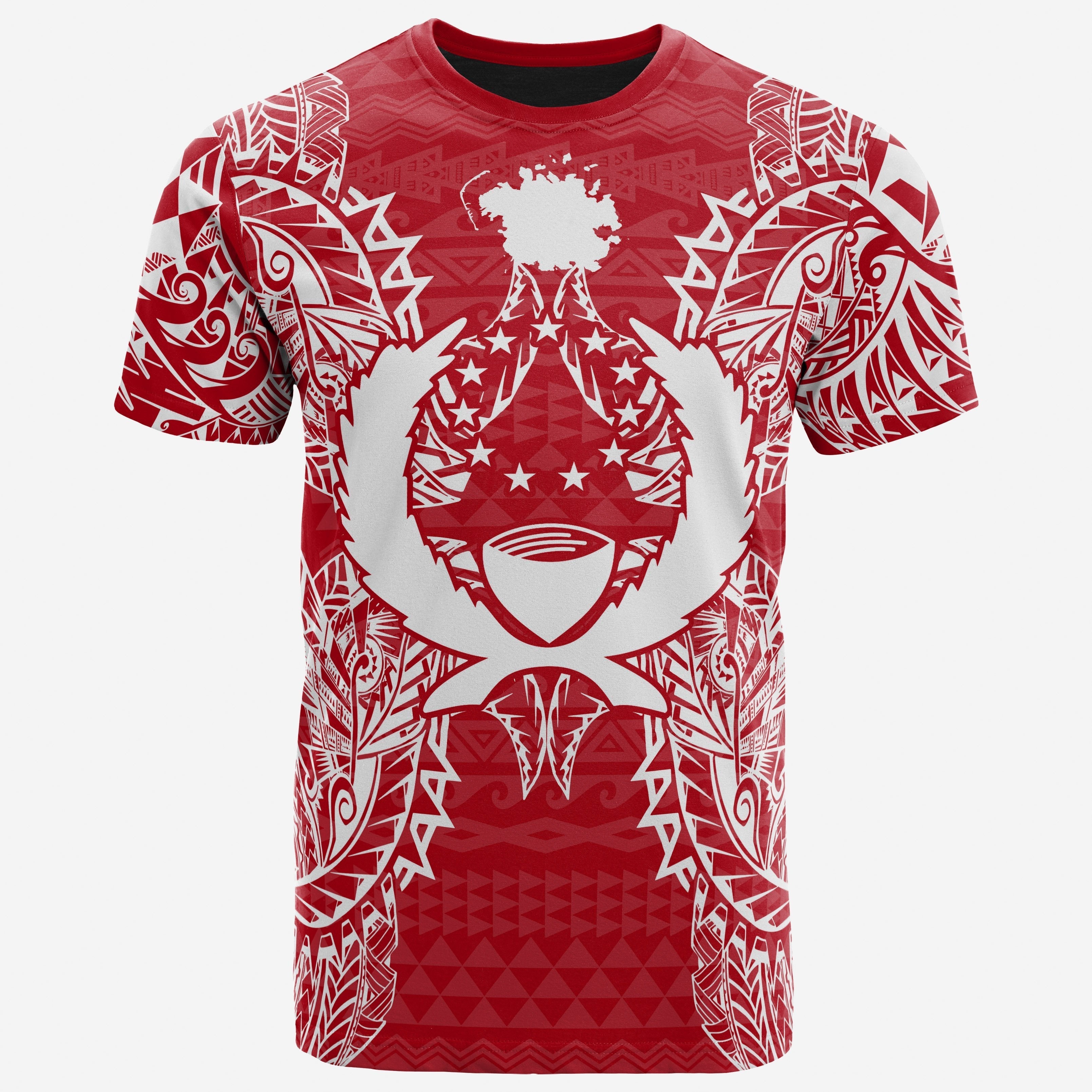 Vibe Hoodie Pohnpei All T shirt - Pohnpei Flag Map Polynesian Tattoo Red White - Vibe Hoodie Shop