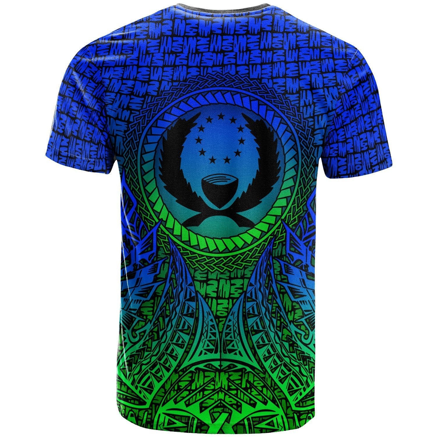 Vibe Hoodie Pohnpei Micronesian T shirt - Circle Pattern Blue - Vibe Hoodie Shop