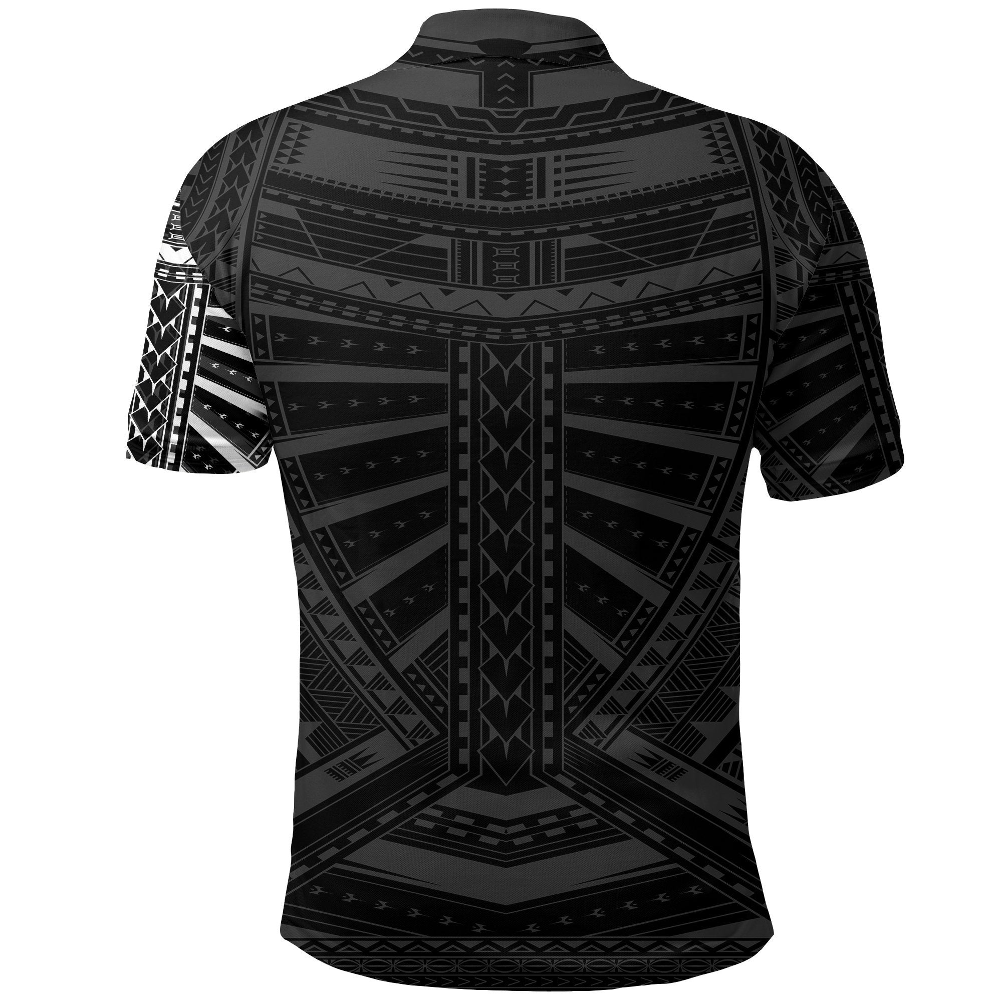 New Zealand Polo Shirt, Maori Samoan Polynesian Tattoo Golf Shirt - White - Vibe Hoodie Shop