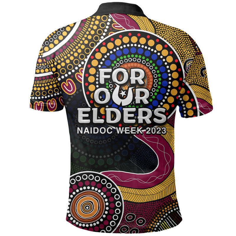 Broncos Rugby Polo Shirt NAIDOC 2023 Patterns - Vibe Hoodie Shop