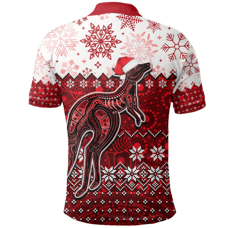 Aboriginal Christmas 2022 Kangaroo Polo Shirt Red Style - Vibe Hoodie Shop