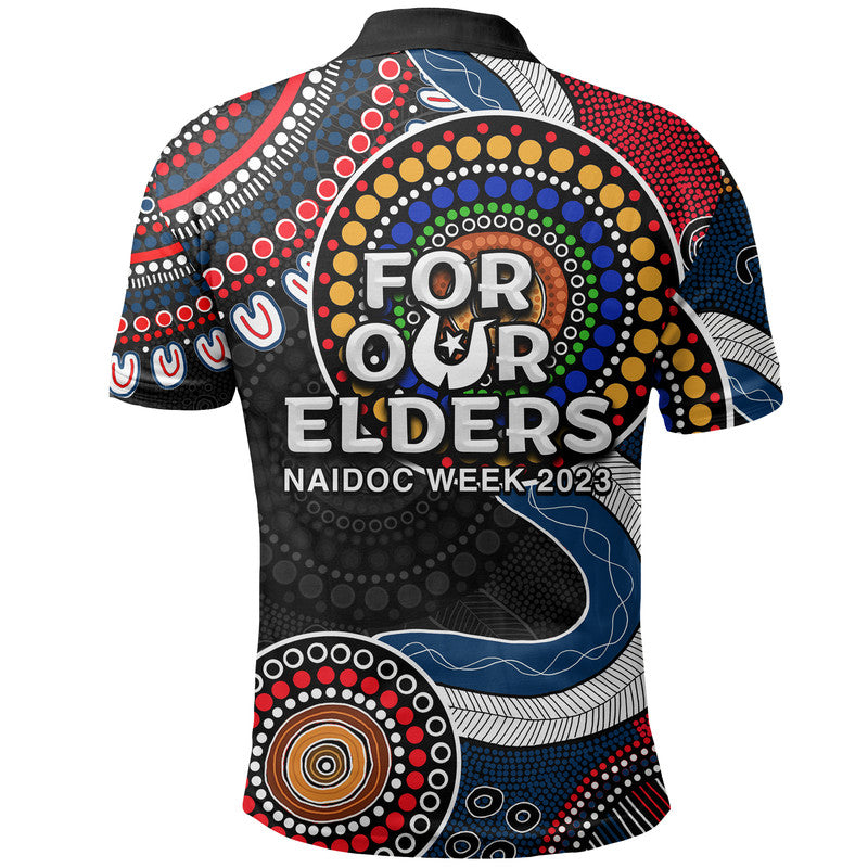 Roosters Rugby Polo Shirt NAIDOC 2023 Aboriginal - Vibe Hoodie Shop