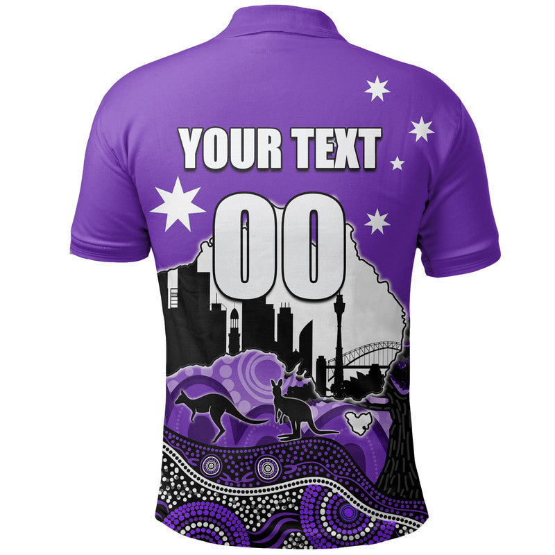 (Custom Personalised And Number) Happy Australia Day- Hobart Hurricanes  Polo Shirt - Vibe Hoodie Shop