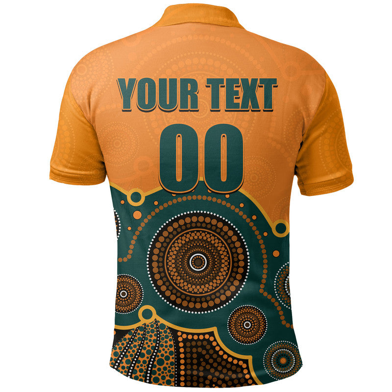 (Custom Personalised And Number) Australia Rugby Wallabies Polo Shirt Aboriginal - Vibe Hoodie Shop