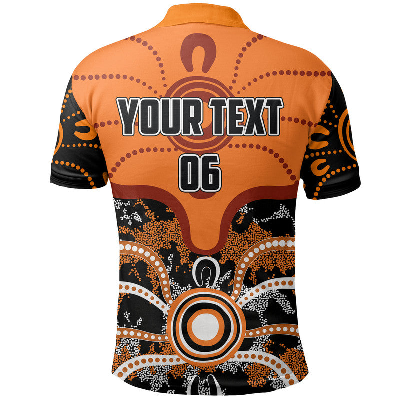 (Custom Personalised And Number) Perth Scorchers Polo shirt Cricket Dot Aboriginal - Vibe Hoodie Shop