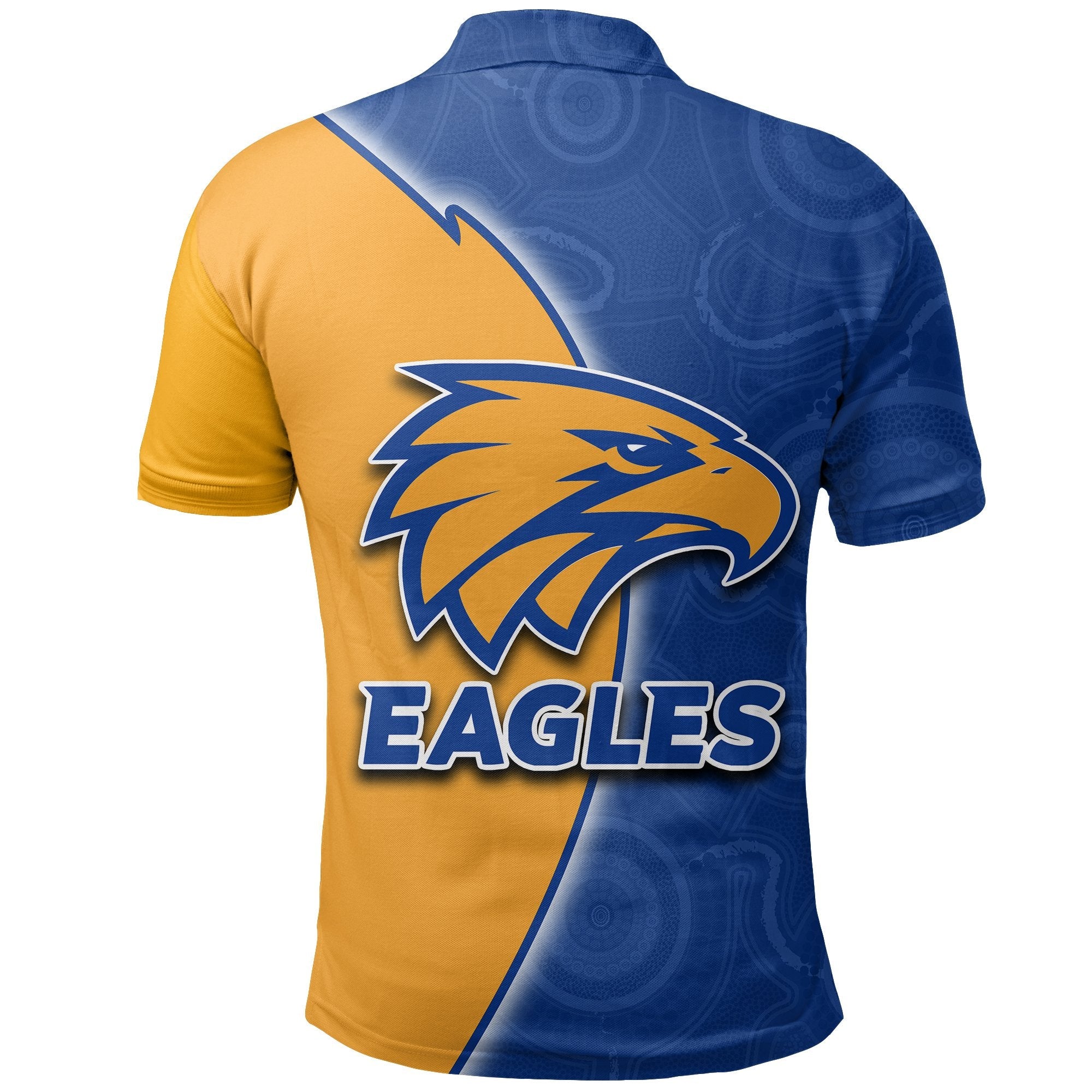 West Coast Eagles Polo Shirt Aboriginal Patterns Half Style - Vibe Hoodie Shop