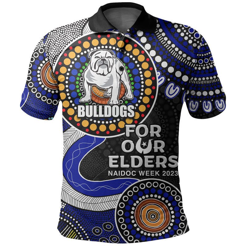 Bulldogs Rugby Polo Shirt NAIDOC 2023 Aboriginal - Vibe Hoodie Shop