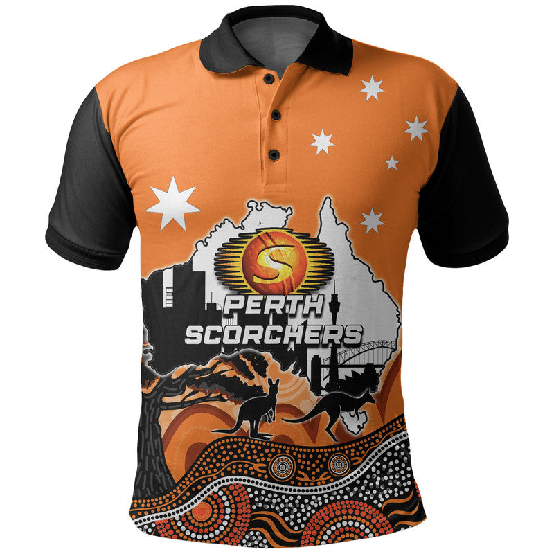 (Custom Personalised And Number) Happy Australia Day- Perth Scorchers  Polo Shirt - Vibe Hoodie Shop