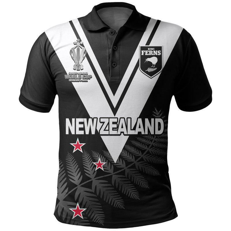 (Custom Personalised And Number) New Zealand Kiwi Ferns Rugby Polo Shirt Women World Cup 2022 - Vibe Hoodie Shop