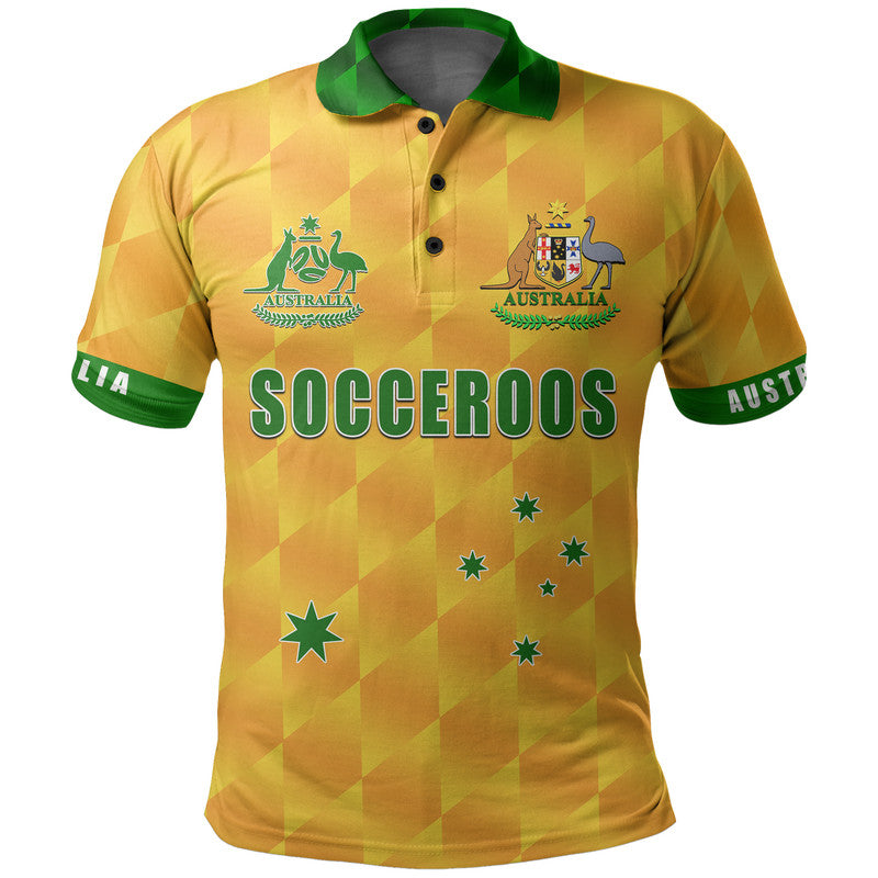 (Custom Personalised) Australia Soccer Polo Shirt Socceroos Vibe Style - Vibe Hoodie Shop