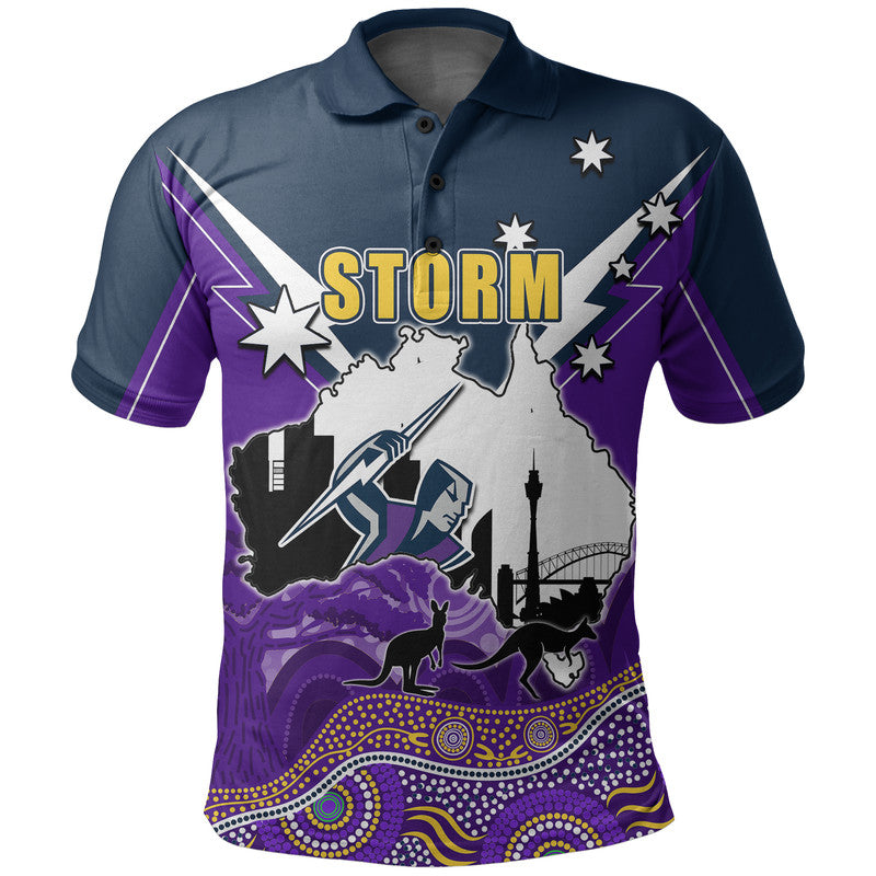 (Custom Personalised) Storm Rugby Polo Shirt Australia Day Style - Vibe Hoodie Shop