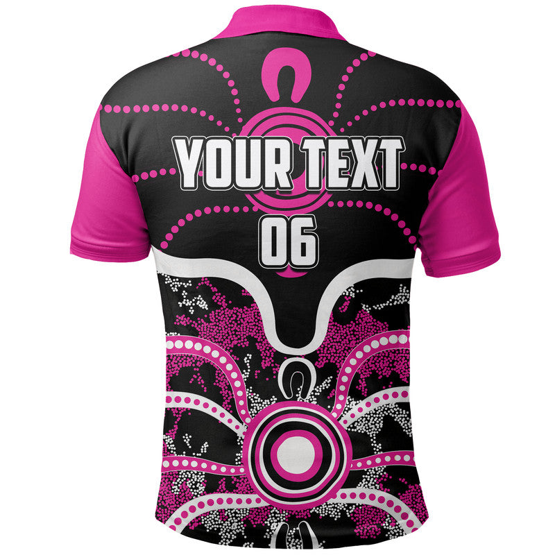 (Custom Personalised And Number) Sydney Sixers Polo shirt Cricket Dot Aboriginal - Vibe Hoodie Shop