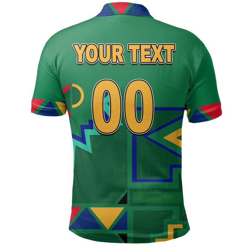 (Custom Personalised And Number) South Africa Cricket Men's T20 World Cup Polo Shirt Ver.2022 - Vibe Hoodie Shop