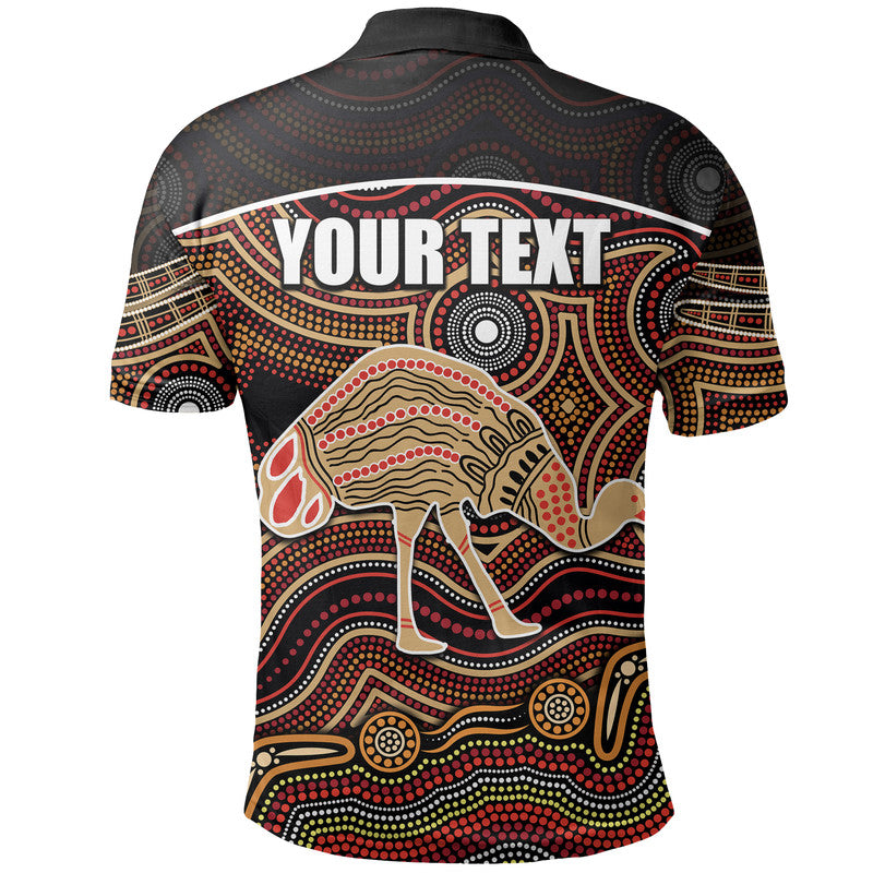 (Custom Personalised) Emu Aboriginal Boomerang Polo Shirt No.2 - Vibe Hoodie Shop