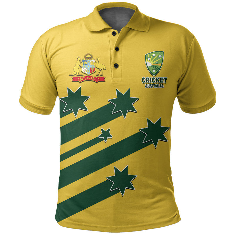 (Custom Personalised And Number) Australia Cricket Polo Shirt Style 1999 No.1 - Vibe Hoodie Shop