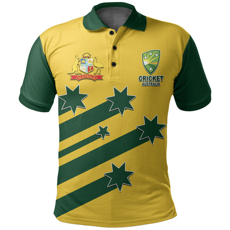 (Custom Personalised And Number) Australia Cricket Polo Shirt Style 1999 No.2 - Vibe Hoodie Shop