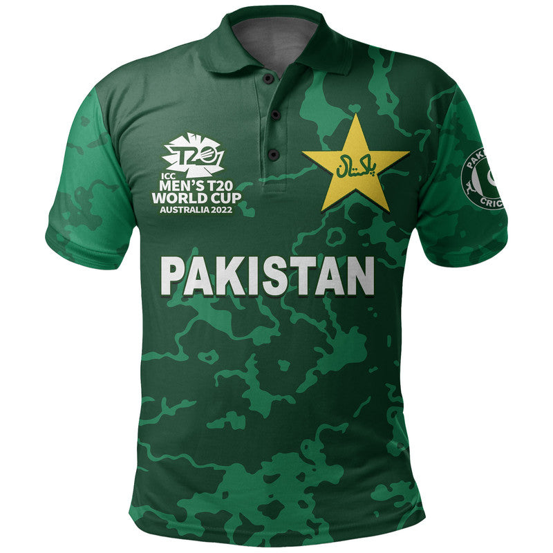 (Custom Personalised And Number) Pakistan Cricket Jersey Polo Shirt - Vibe Hoodie Shop