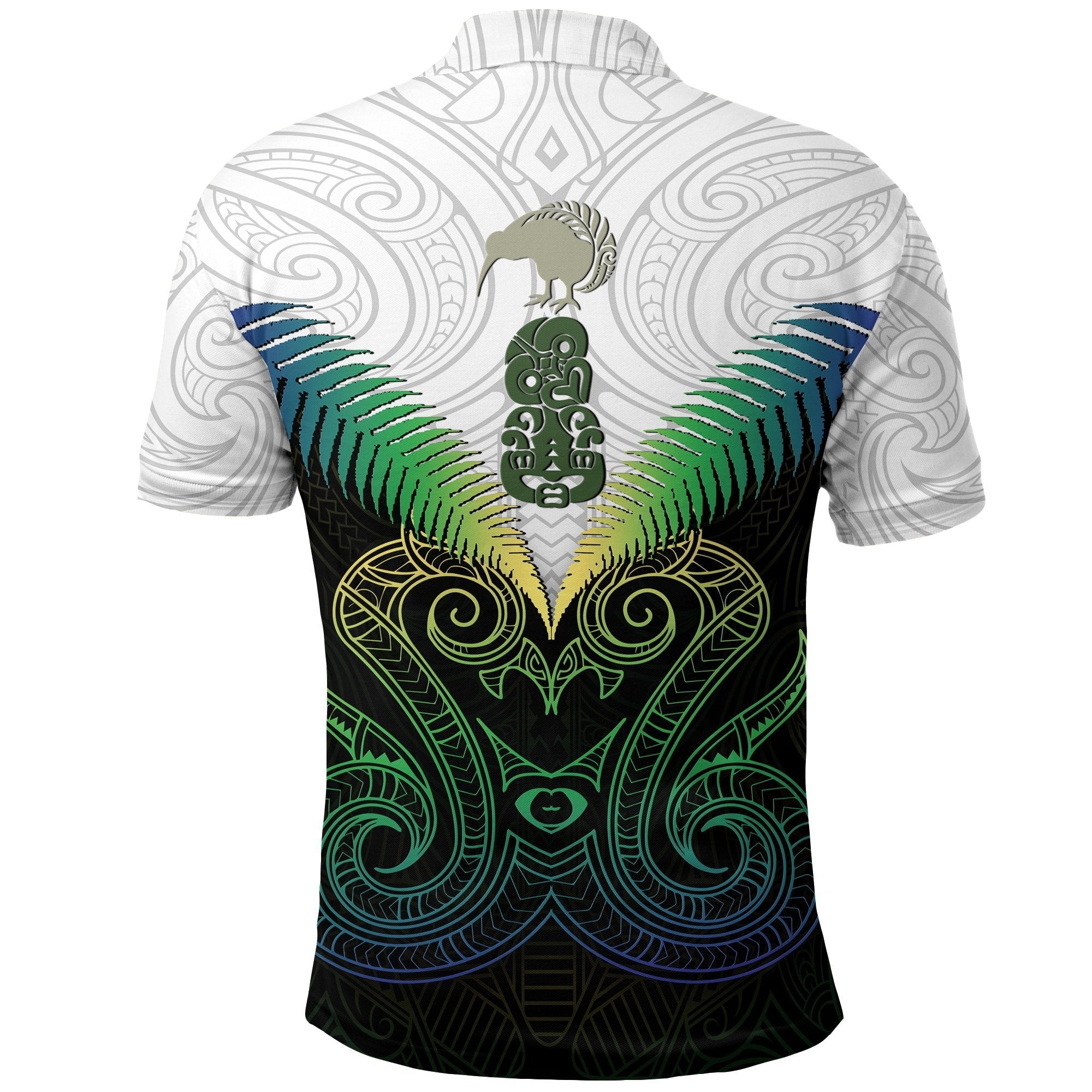 Maori Manaia New Zealand Polo Shirt Rasta - Vibe Hoodie Shop