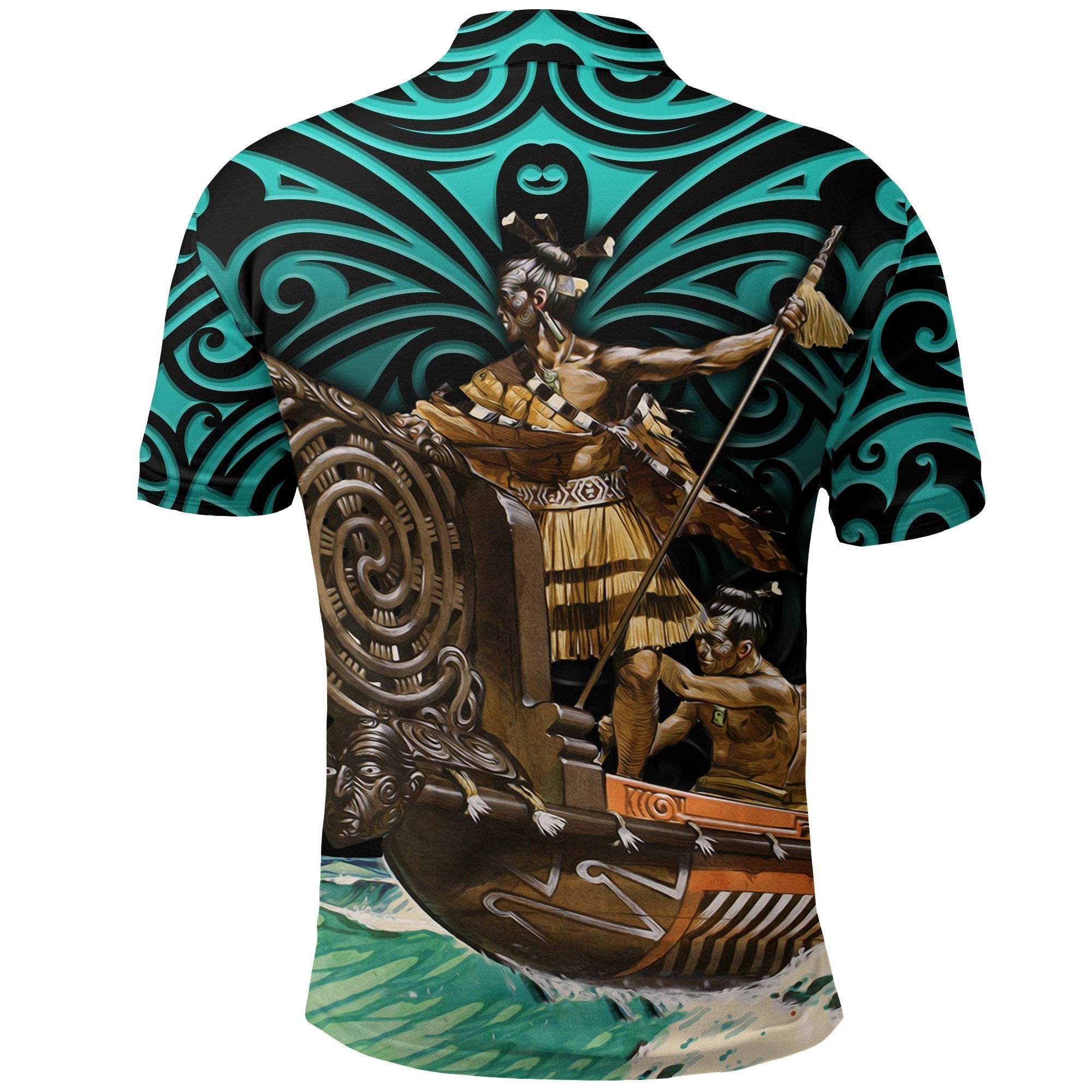 New Zealand Polo Shirts, Maori Waka Taua Golfs Shirt - Vibe Hoodie Shop