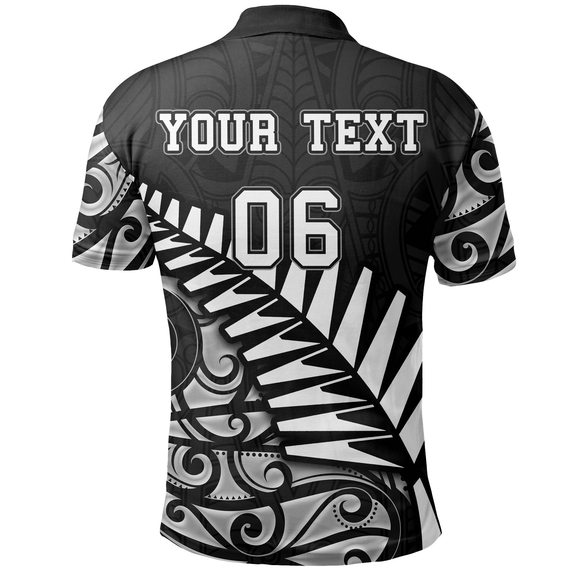 (Custom Personalised And Number) New Zealand National Cricket Team Polo Shirt Maori Patterns - Vibe Hoodie Shop