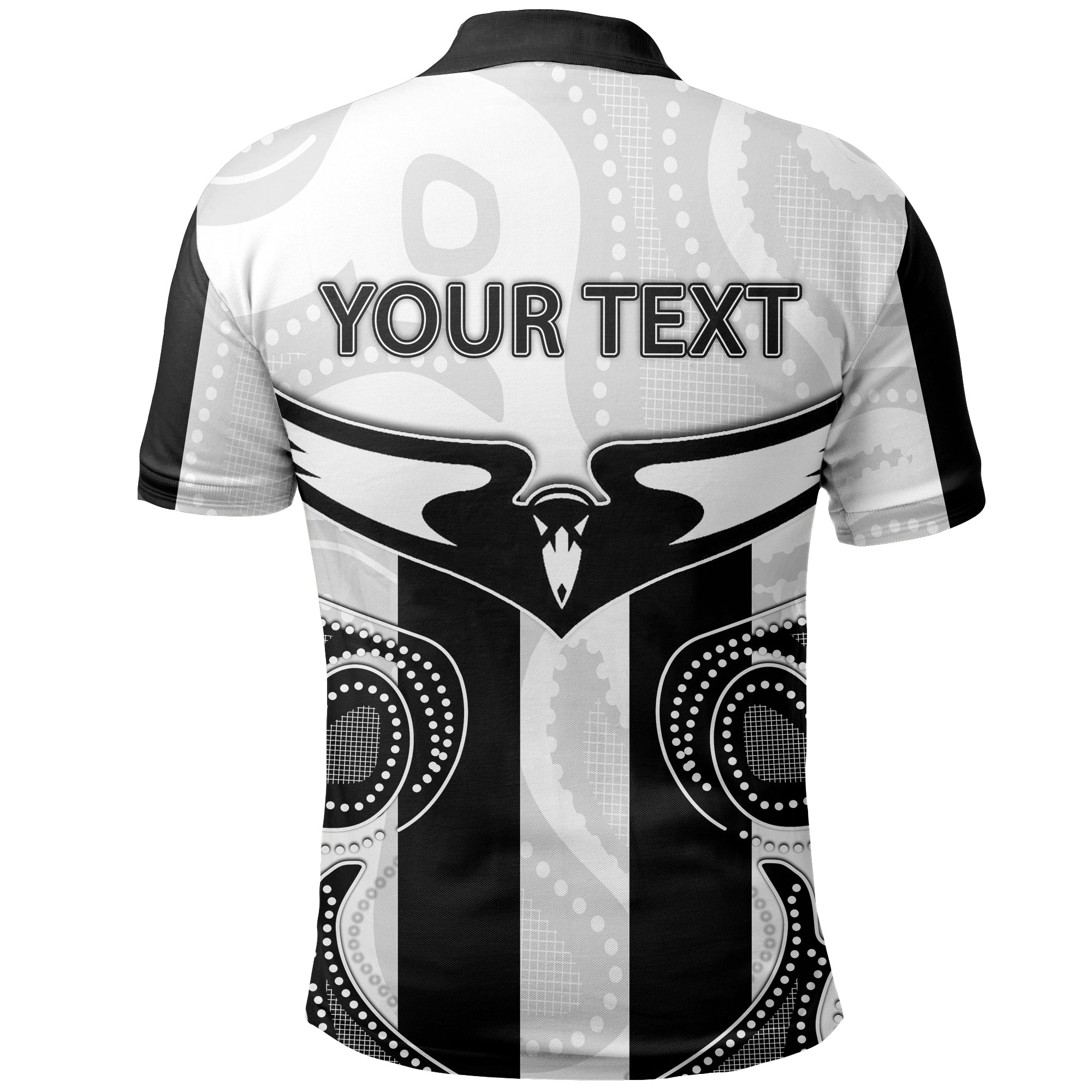 (Custom Personalised) Yuendumu Magpies Polo Shirt - Vibe Hoodie Shop