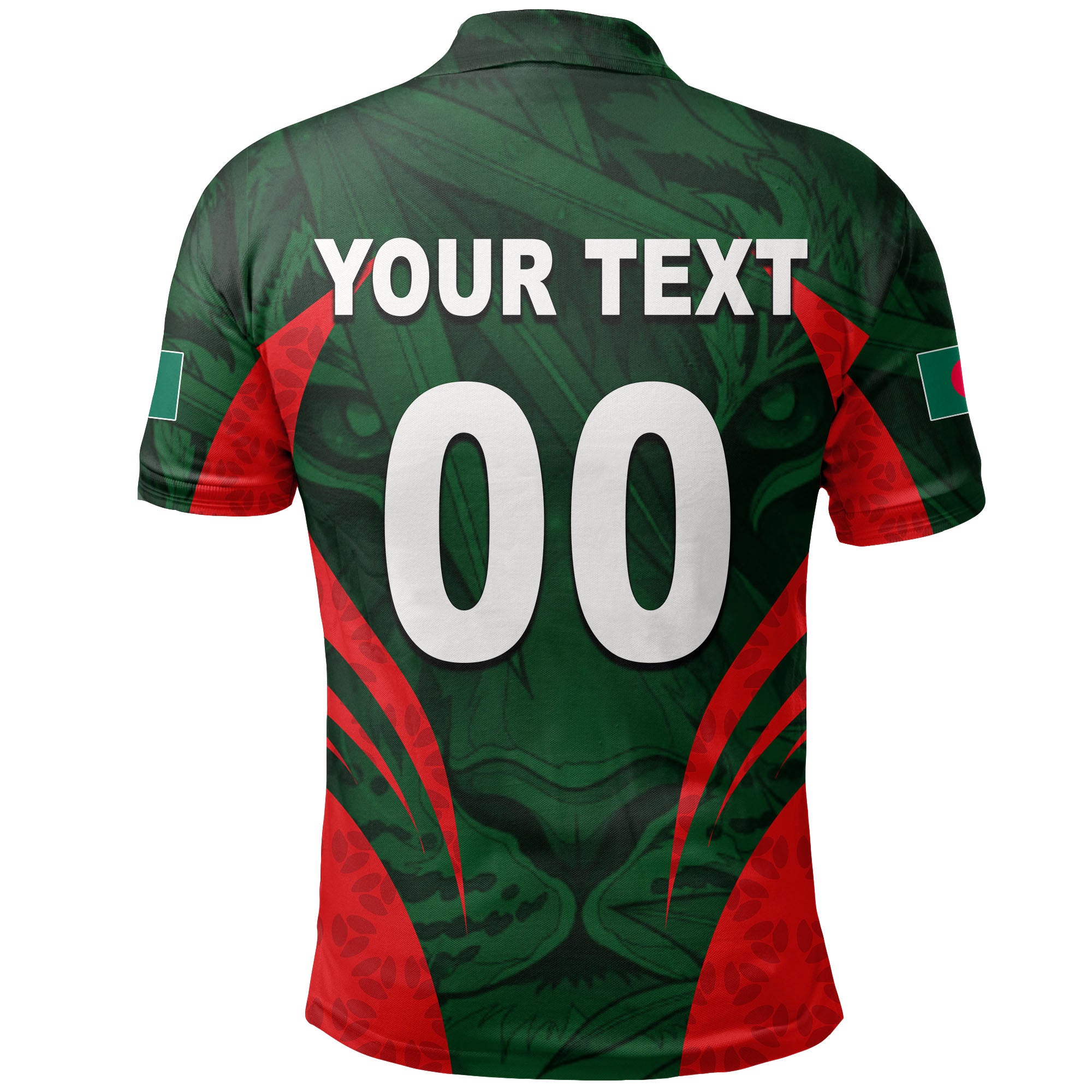 (Custom Personalised And Number) Bangladesh Cricket Men's T20 World Cup Polo Shirt Tiger - Vibe Hoodie Shop