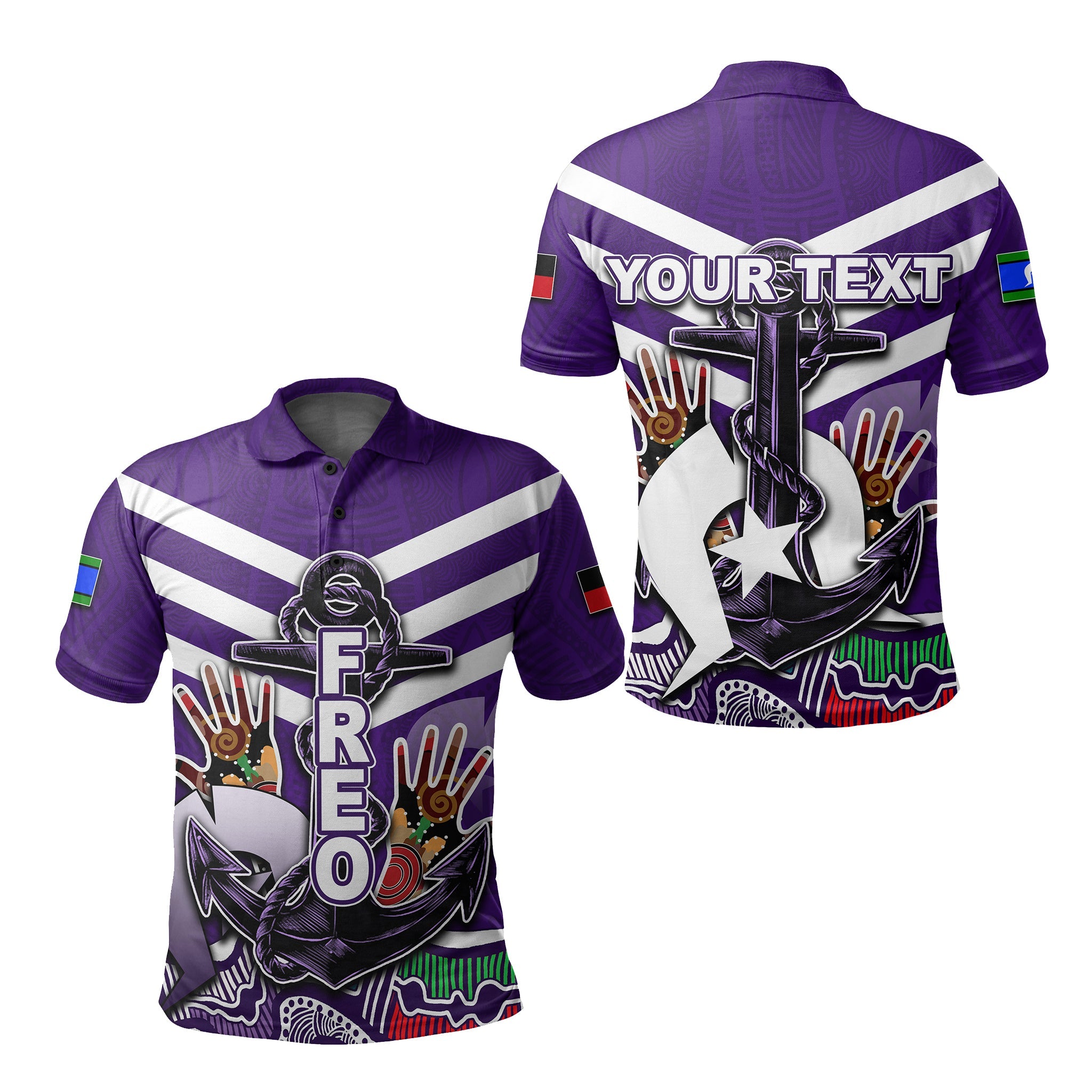 (Custom Personalised) NAIDOC Fremantle Polo Shirt Freo Torres Strait Islanders - Vibe Hoodie Shop