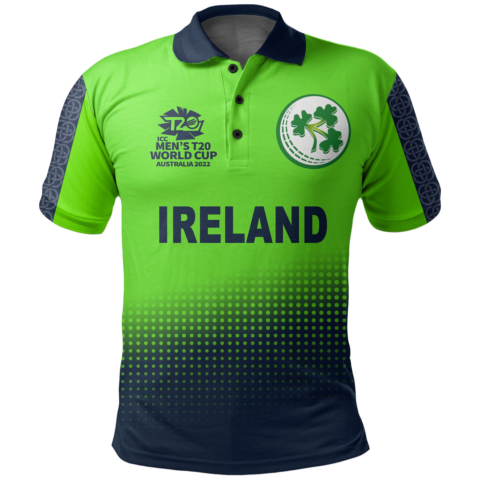 (Custom Personalised And Number) Ireland Cricket Men's T20 World Cup Polo Shirt No.1 - Vibe Hoodie Shop