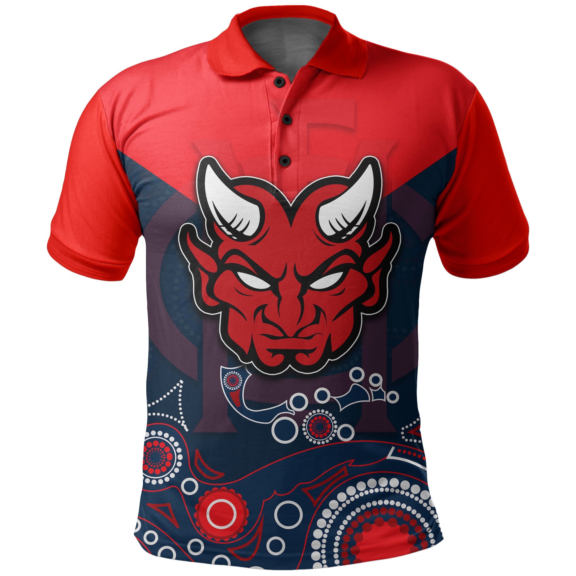 Demons Polo Shirt Aboriginal Simple - Vibe Hoodie Shop