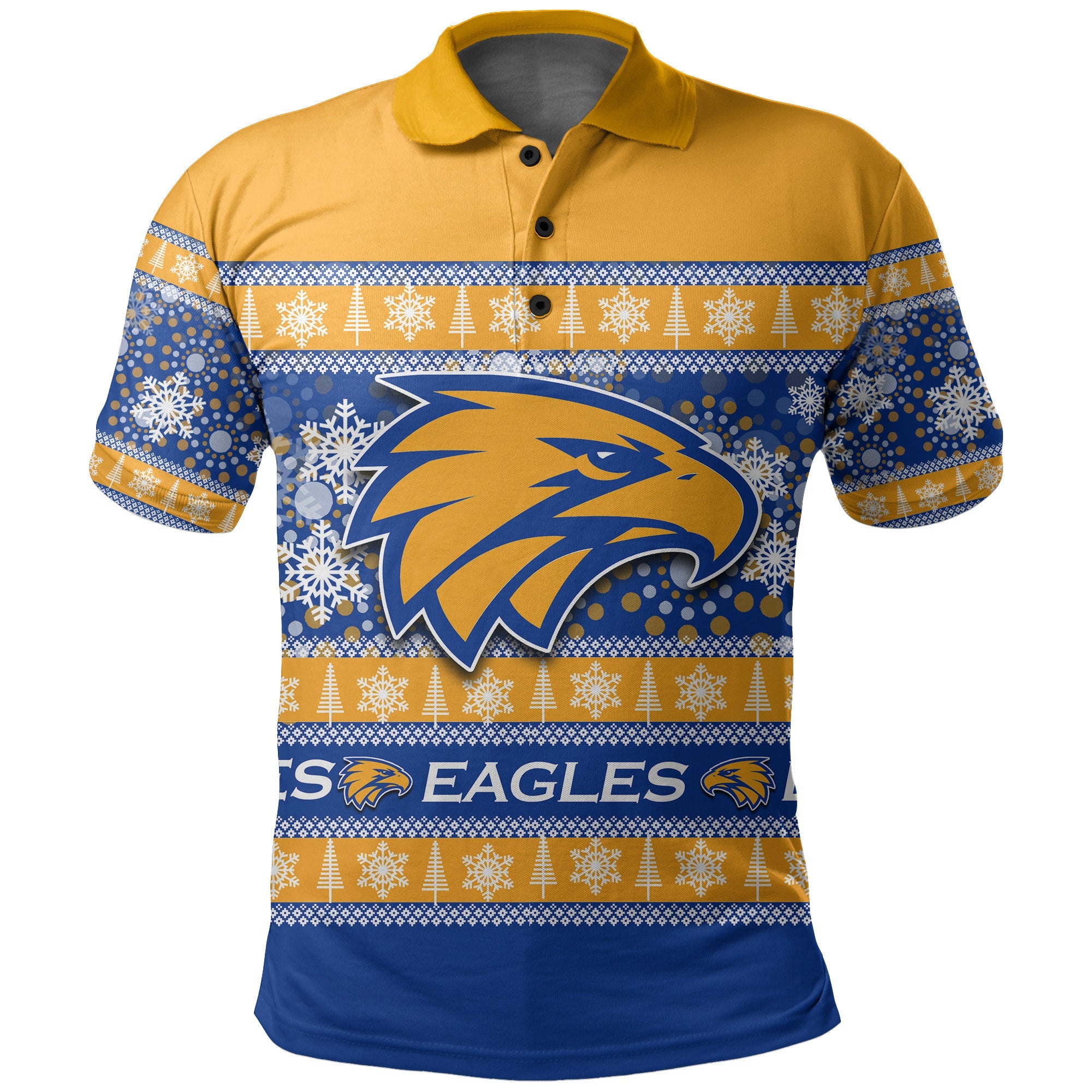 West Coast Eagles Polo Shirt Christmas 2021 Style - Vibe Hoodie Shop