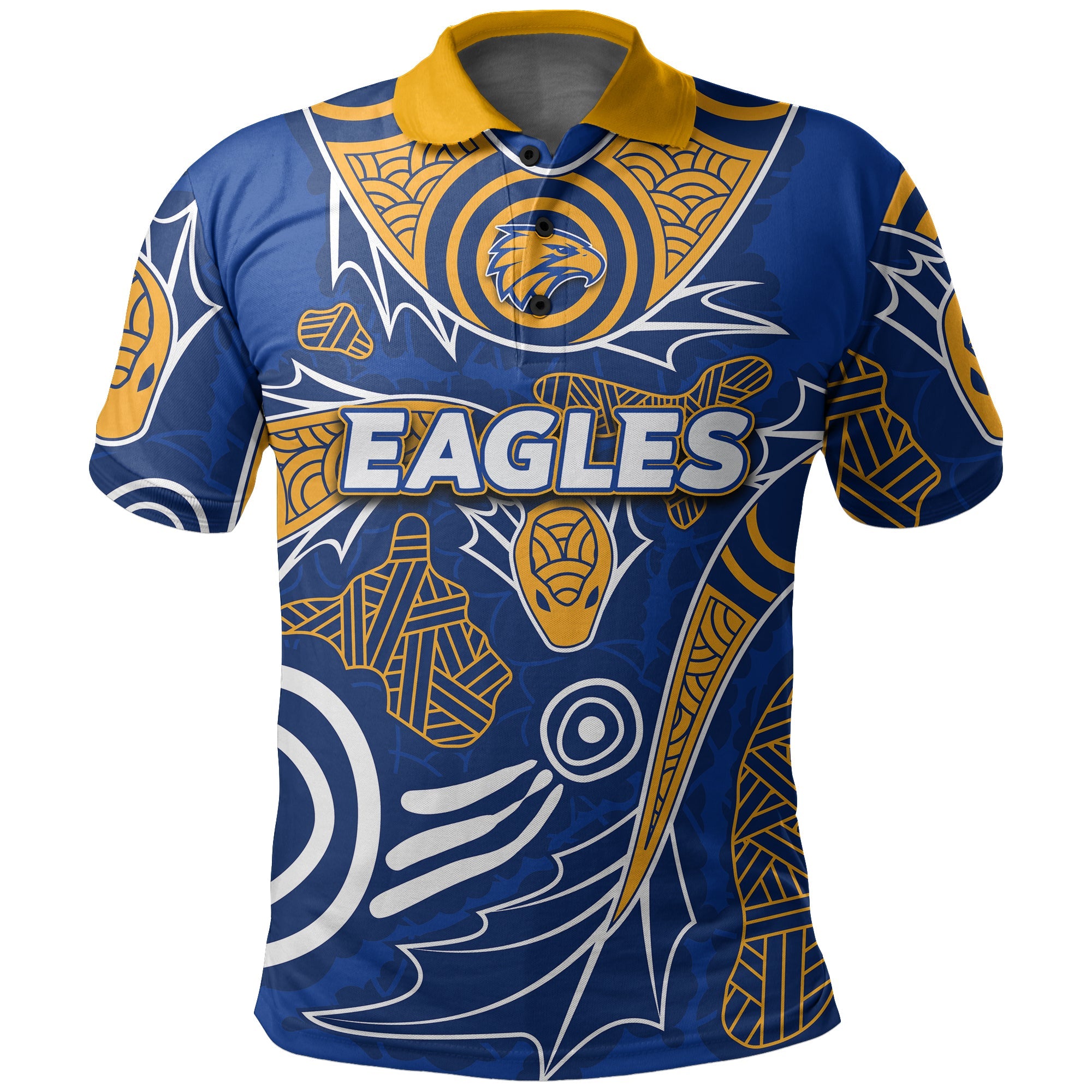 (Custom Personalised) West Coast Eagles Polo Shirt 2021 - Vibe Hoodie Shop