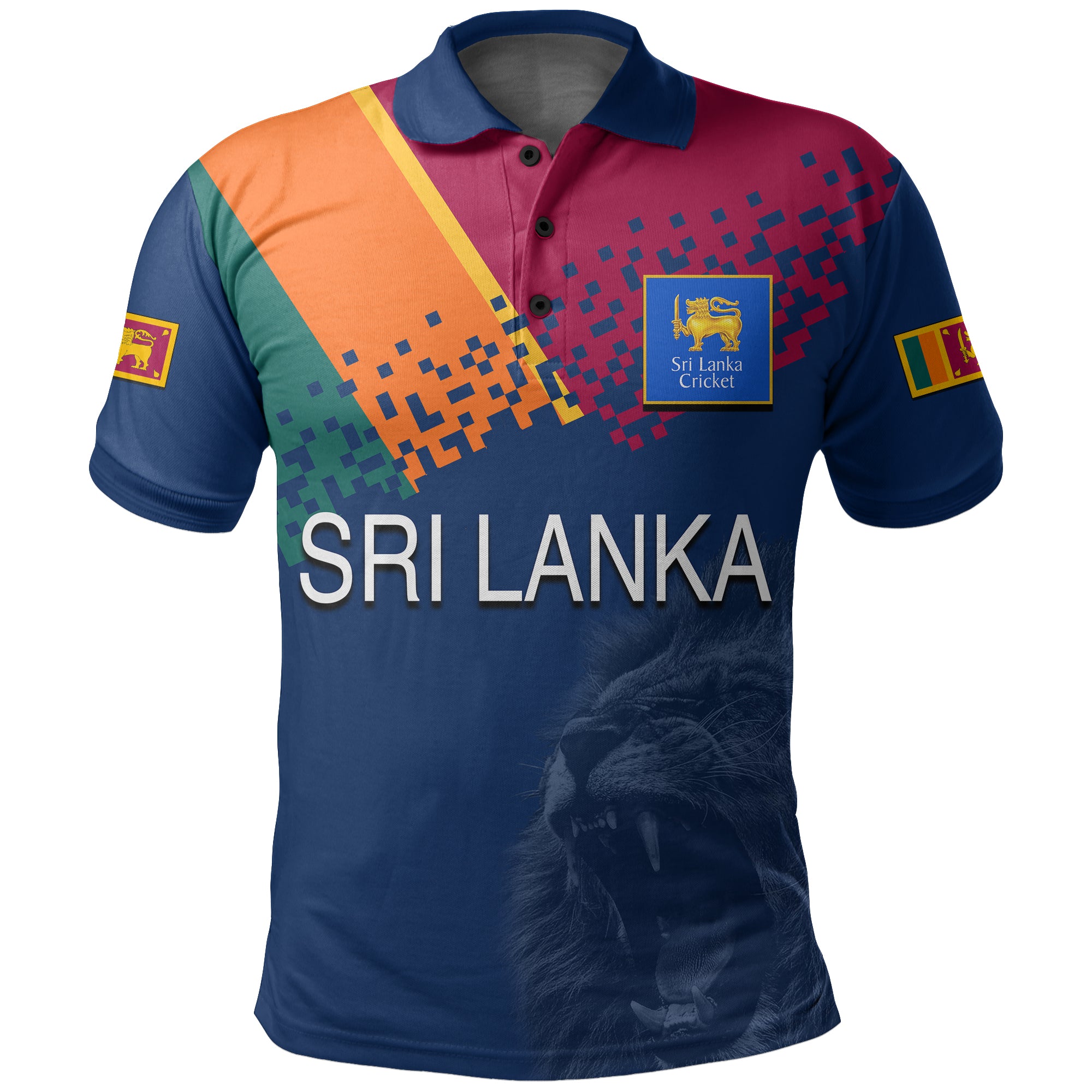 (Custom Personalised And Number) Sri Lanka Cricket Jersey Polo Shirt - Vibe Hoodie Shop