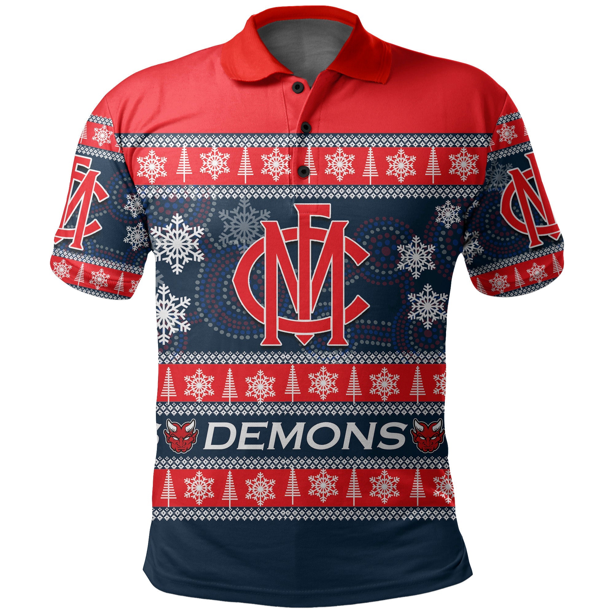 Melbourne Demons Polo Shirt Christmas 2021 Style - Vibe Hoodie Shop