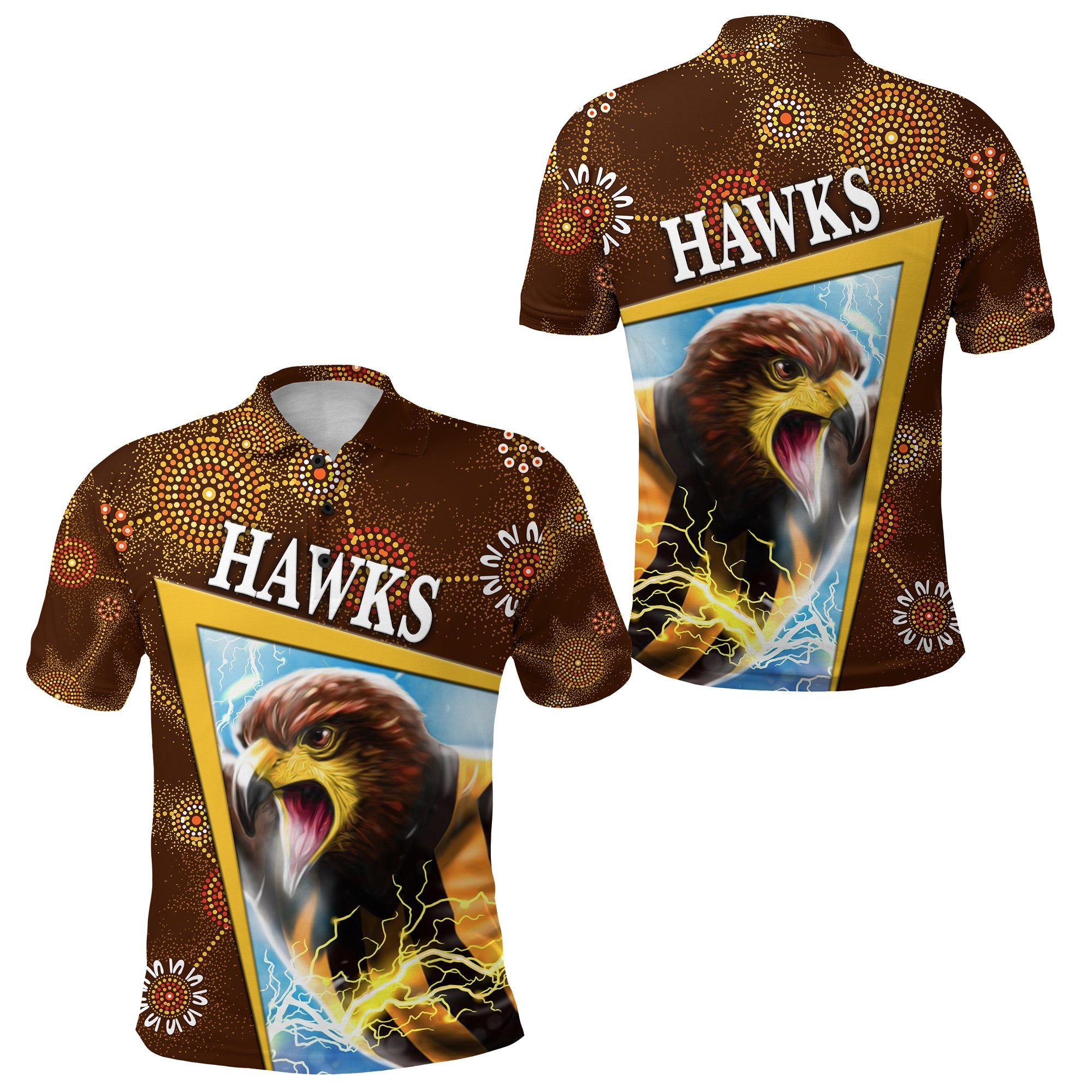 Hawthorn Polo Shirt Hawks Indigenous Limited Edition - Vibe Hoodie Shop