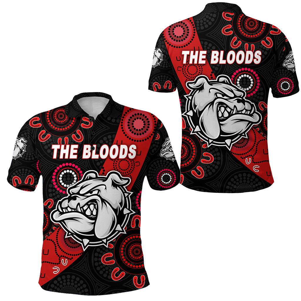West Football Club Alice Springs Polo Shirt The Bloods Indigenous Version - Vibe Hoodie Shop