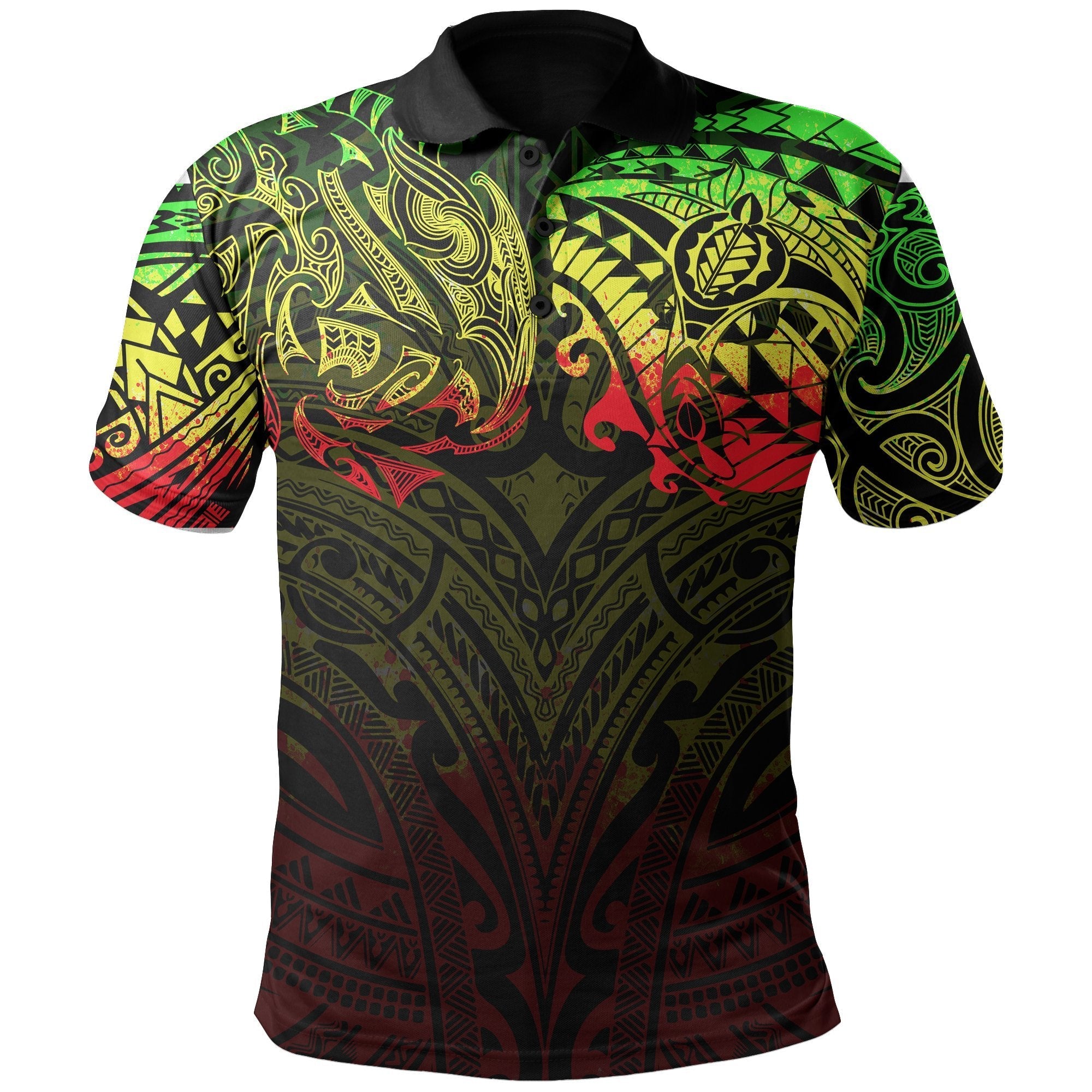 New Zealand Polo Shirt, Maori Polynesian Tattoo Reggage - Vibe Hoodie Shop