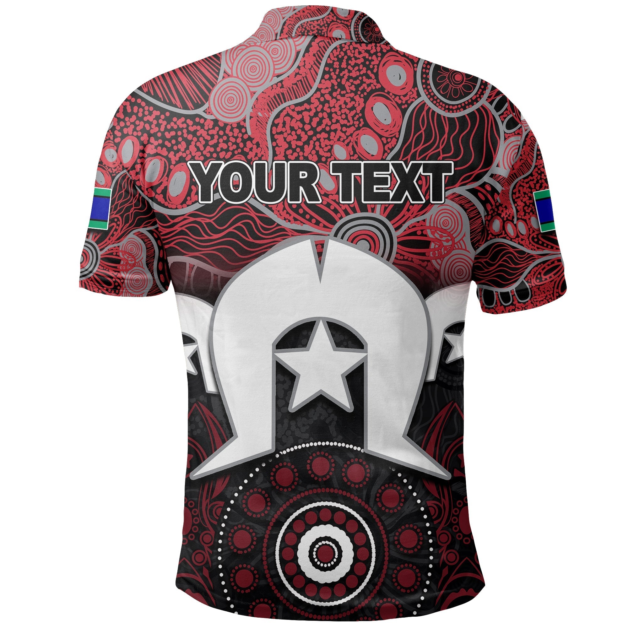 (Custom Personalised) Bombers Australian Football Torres Strait Islanders Mix Aboriginal Polo Shirt - Vibe Hoodie Shop