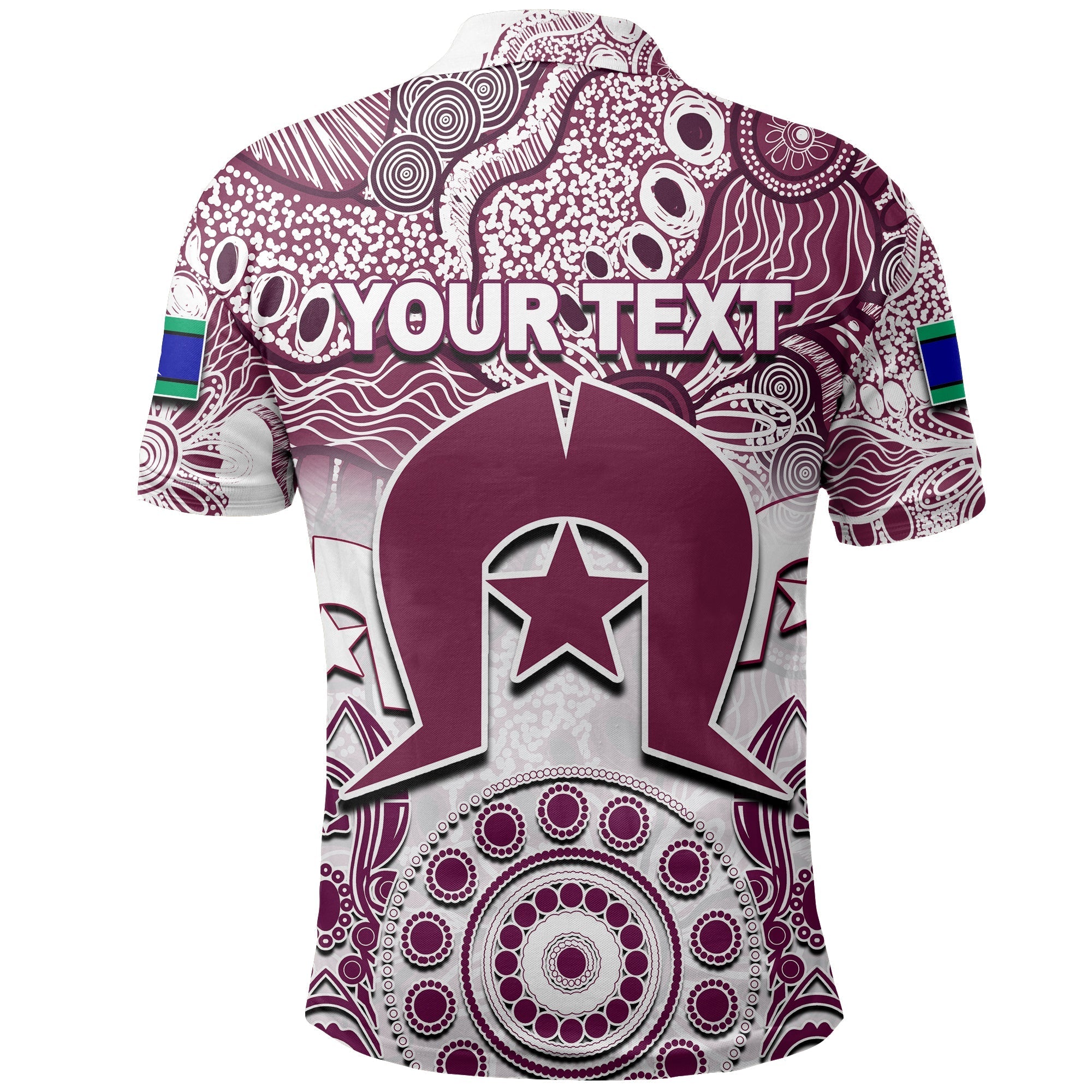 (Custom Personalised) Sea Eagles Torres Strait Islanders Mix Aboriginal Polo Shirt - Vibe Hoodie Shop