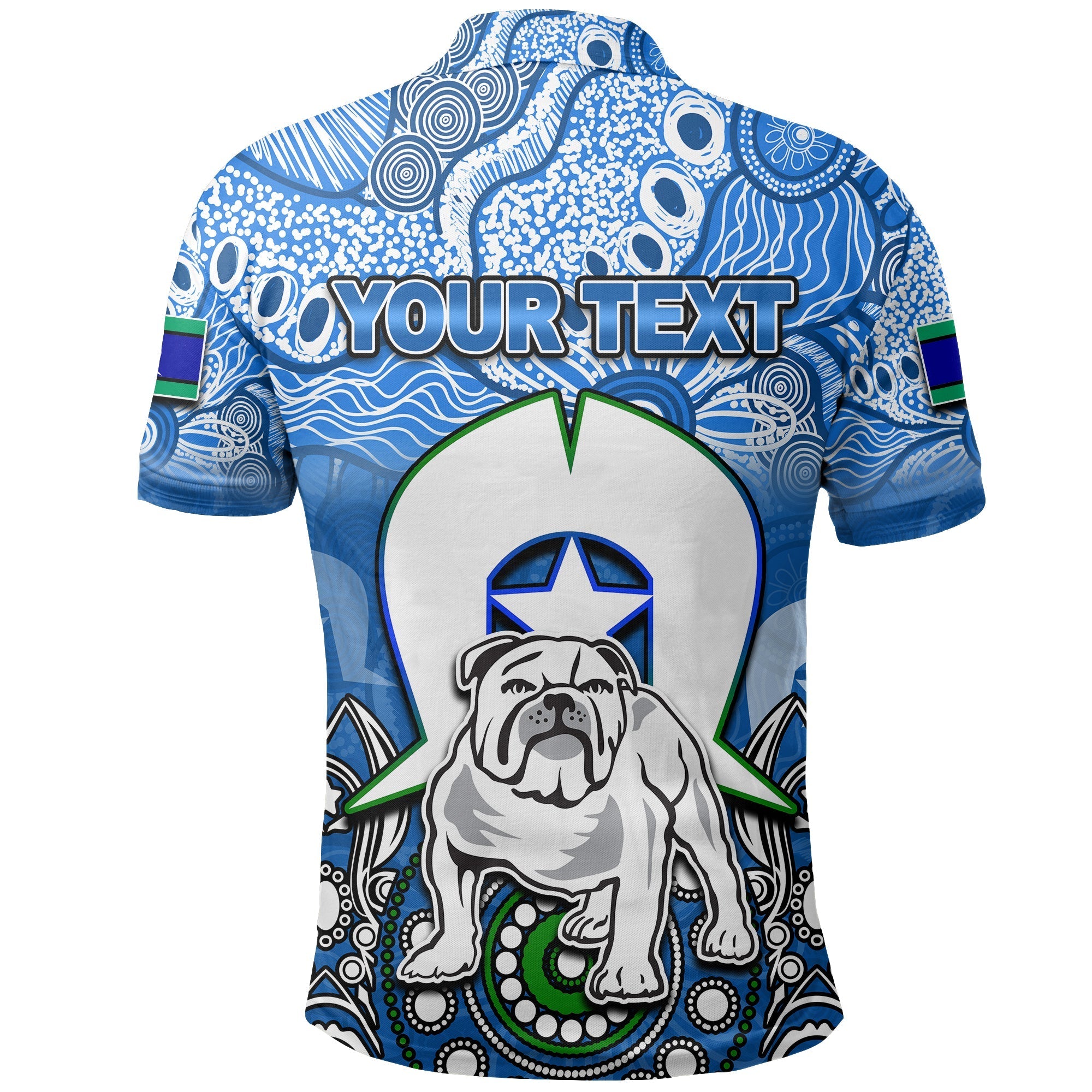 (Custom Personalised) Bulldogs Torres Strait Islanders Mix Aboriginal Polo Shirt - Vibe Hoodie Shop