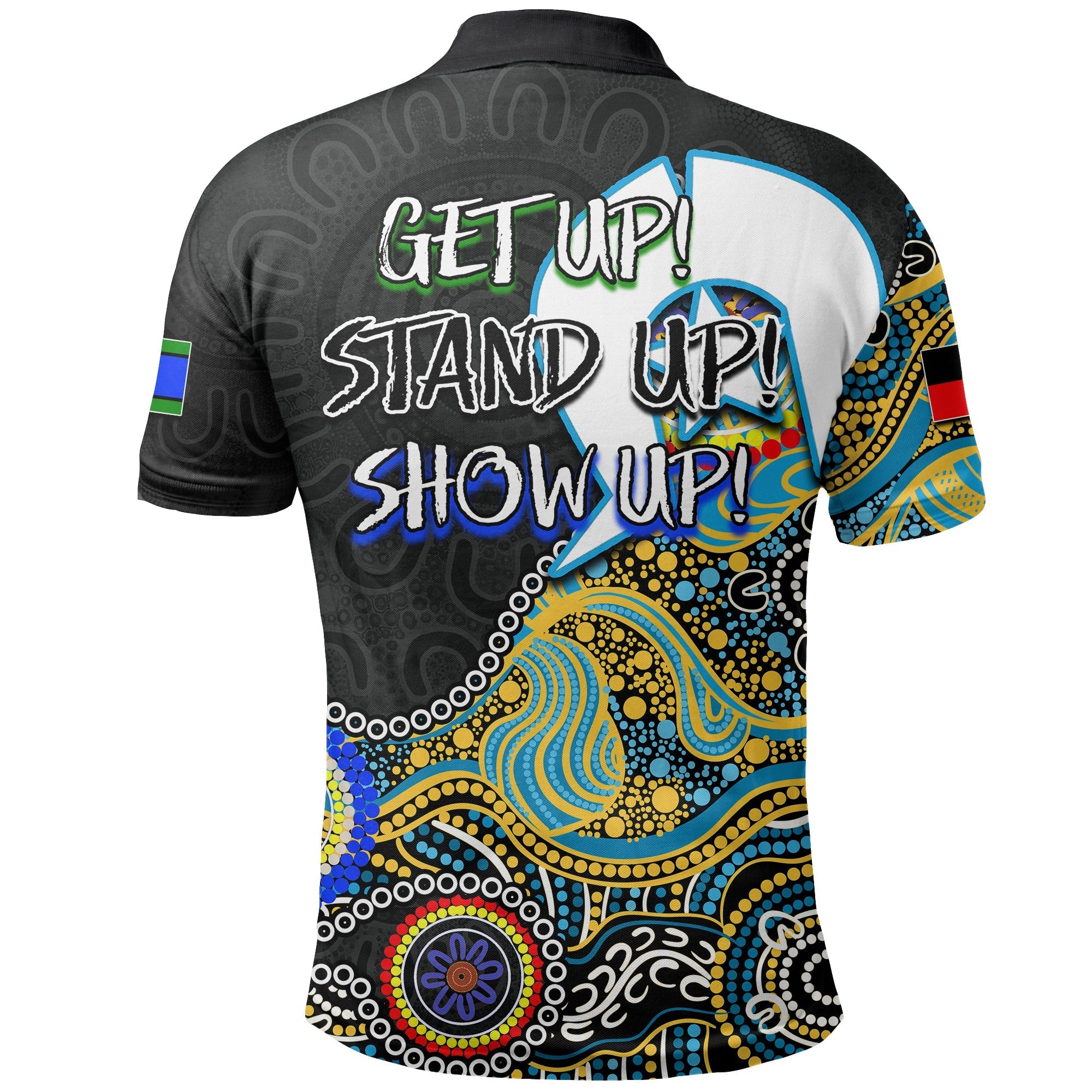 Titans Rugby Polo Shirt NAIDOC 2022 Patterns - Vibe Hoodie Shop