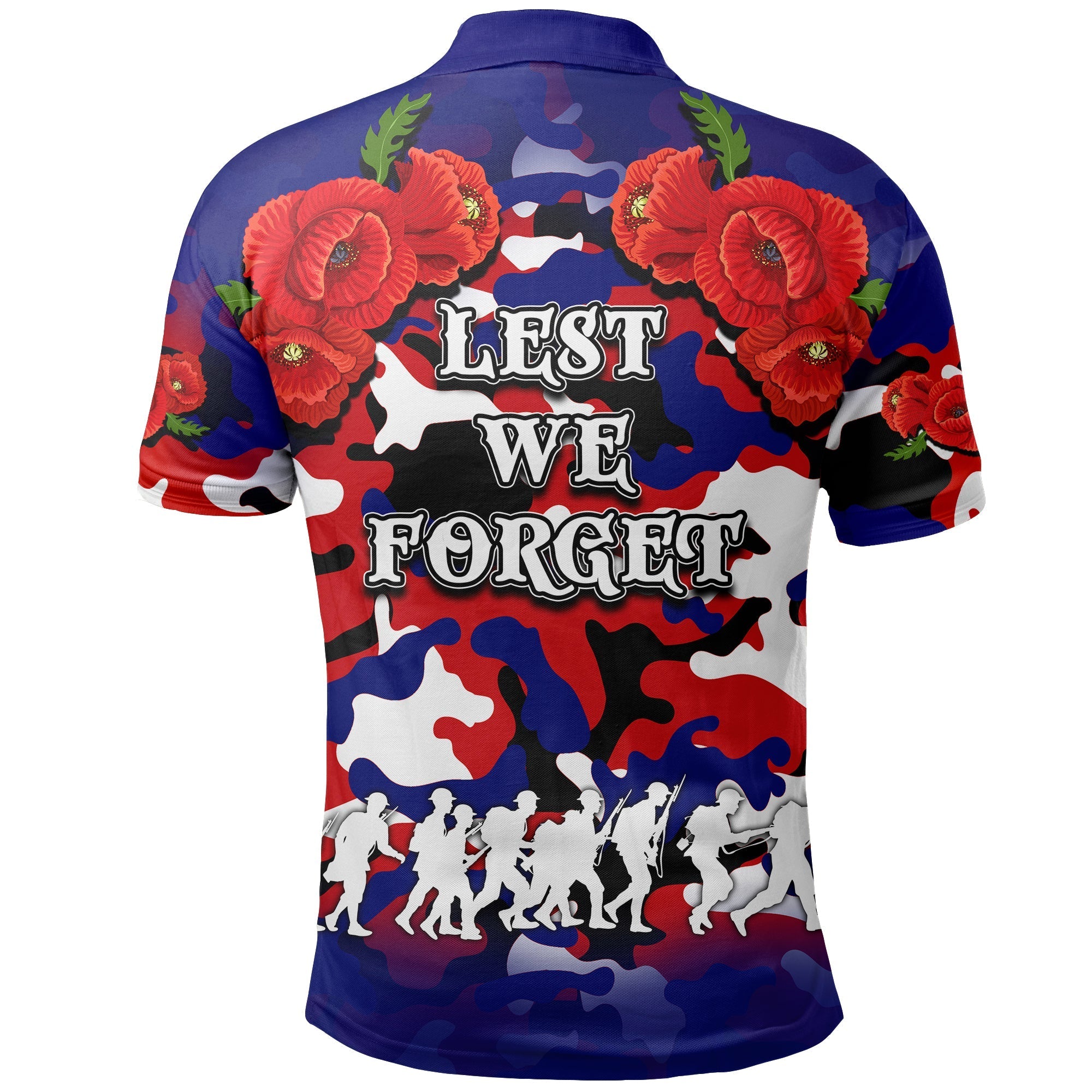 ANZAC Day Polo Shirt Roosters Army Style - Vibe Hoodie Shop