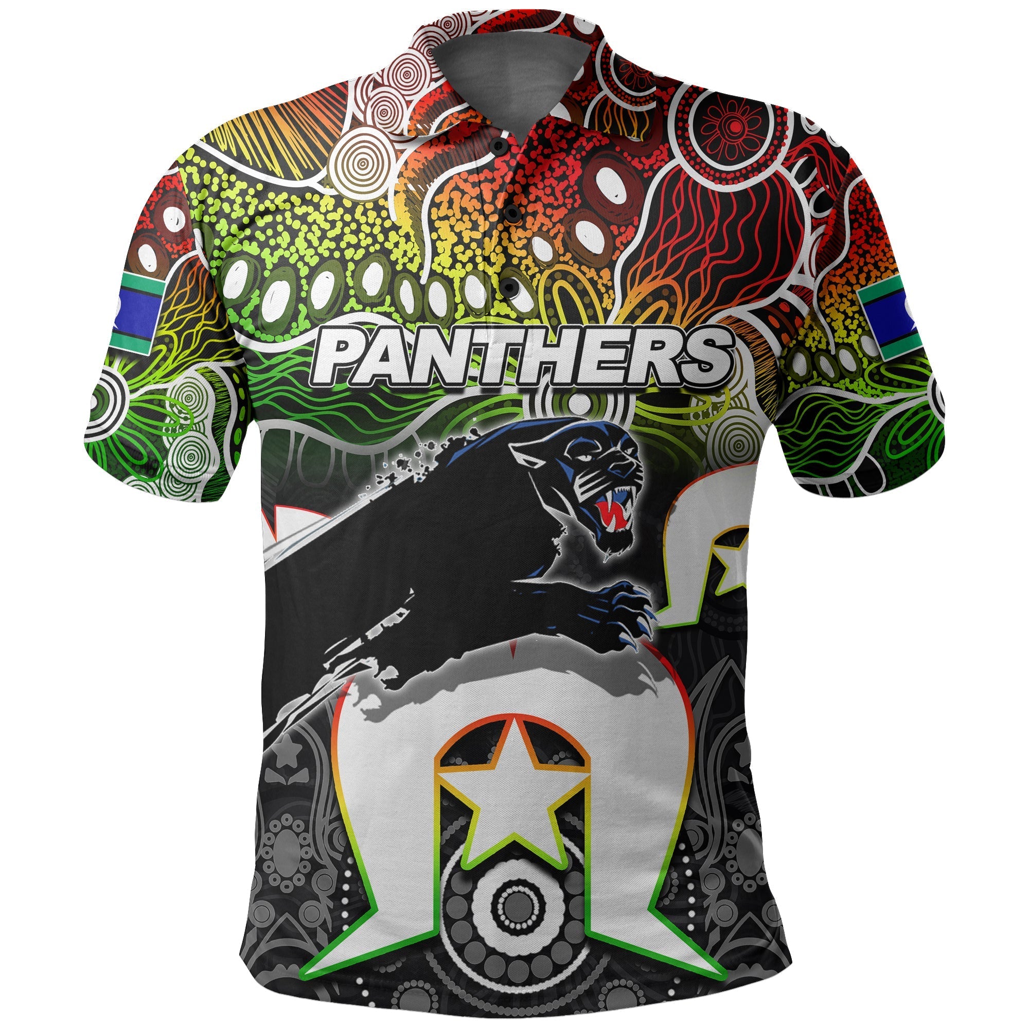 (Custom Personalised) Panthers ATorres Strait Islanders Mix Aboriginal Polo Shirt - Vibe Hoodie Shop